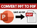 How to Save PowerPoint as PDF Convert PPTX to PDF