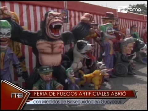 Feria de fuegos artificiales abrió con medidas de bioseguridad en Guayaquil