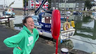 We tie up alongside a stone jetty