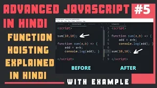 Hoisting in JavaScript in Hindi Function Hoisting in JavaScript in Hindi