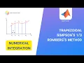 Trapezoidal Simpson s Romberg s method Matlab Code Numerical Integration