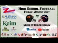 Green at Indian Valley - High School Football from BIG Z Sports