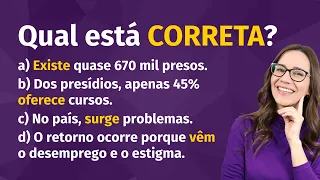 ❌ Português para Concursos | Questões de Concordância Verbal | Bancas Vunesp e FCC | ✅