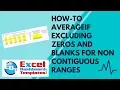 How-to AverageIf Excluding Zeros and Blanks for Non Contiguous Ranges in Excel
