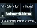 M4F Your Roommate comforts you after a bad date Platonic Insecurities Failed Date Comfort