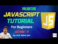 Email Validation in Javascript Pattern Validation JavaScript Tutorial For Beginners L-11