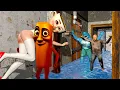 Download Lagu Tung Tung sahur vs Grandpa on FLOOD in Granny House | Funny Horror Animatino
