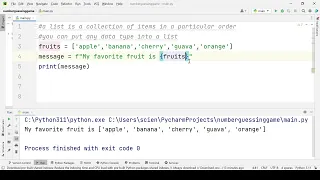 Introducing Lists - Crash course part 7