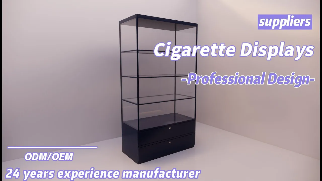 Cigarette display - Glass displays case - Custom design - Suppliers