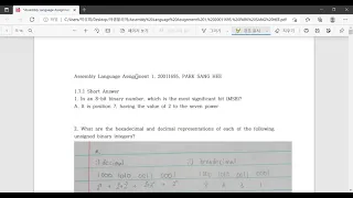 Assembly Language Assignment 1