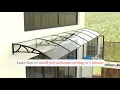 Learn how to install polycarbonate Front Patio Cover Awning in one minute