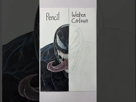 I Drew VENOM π€π₯ | Marvel Venom Drawing #shorts