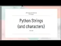 AP Computer Science Principles Day 11 Strings pt 2
