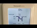 Honeywell thermostat upper and lower temperature limits