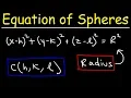 How To Find The Equation of a Sphere Center Radius Given The Endpoints of its Diameter