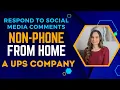 A UPS Company Hiring Non-Phone Work From Home Job Responding To Social Media Comments No Degree
