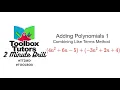 Adding Polynomials Example 1 by Combining Like Terms