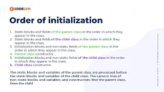 Java Initialization order CodeGym University Course