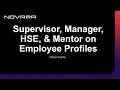 Supervisor Manager HSE Mentor on Employee Profiles Novara EHS Software
