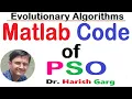 Matlab Code of PSO Step by Step Explanation