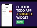 Flutter ToDo App Tutorial for Beginners Apps From Scratch with slidable