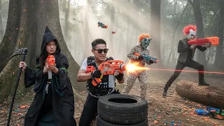 LTT Films : Silver Flash Squad Nerf Guns Fight Masked Crimson Vipers In High Stakes Battle