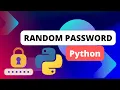 Creating a Random Password Generator in Python Python Mini Project
