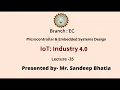 Microcontroller Embedded System Design IoT Industry 4 0 AKTU Digital Education
