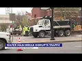 Water main break disrupts traffic on James Robertson Parkway