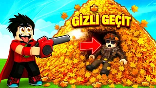 Tüm Yaprakları Temizledik! GİZLİ GEÇİT Açıldı!! - Roblox Clean all the leaves
