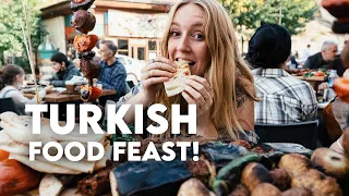 INSANE Turkish STREET FOOD Tour in Gaziantep! (GIANT Kebab, Katmer, Baklava!) Van Life Turkey