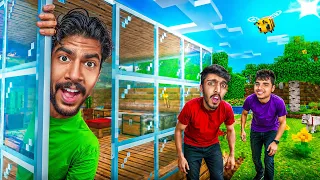 building an epic glass house in minecraft vaazha 3