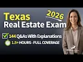 PASS the Texas Real Estate Exam 2026 Full 143-Question TREC Final Review