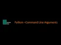 Python Argparse to pass command line variables