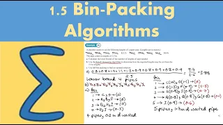 1 5 Bin packing algorithms DECISION 1 - Chapter 1 Algorithms