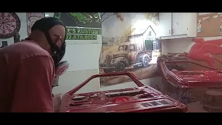 Ruby gets alittle paint on roll one up Thursday