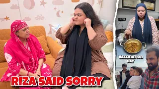 Riza ne apni Ammi se MAAFI maangi 🙏😞 | kaleji Masala for Husband | HAIDER’s vaccination day 💉 