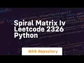 spiral matrix iv leetcode 2326 python