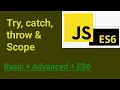Try Catch Throw Error Handling Scope JavaScript Hindi