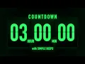3 Hour Countdown Timer Flip Clock with Simple Beeps