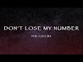 Lagu Phil Collins - Don't Lose My Number (Lyrics)