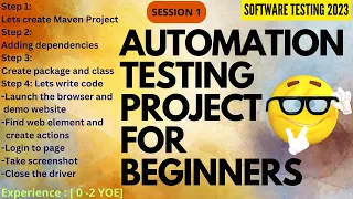Session 1 Automation Testing Project for Beginners Java Selenium Software Testing Zone