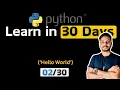 Python for Data Engineers Data Analysts - Day 2 Learn Python from Scratch with Exercises 30