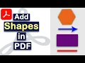 How to add shapes in pdf documents with Adobe Acrobat Pro DC