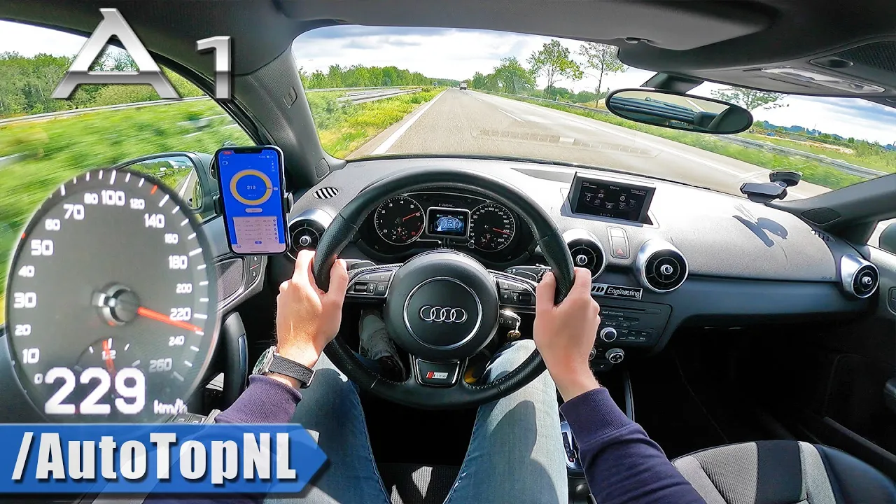 AUDI A1 1.4 TFSI 185HP TOP SPEED on AUTOBAHN [NO SPEED LIMIT] by AutoTopNL