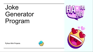 Python Mini Project Joke Generator Program