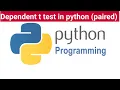 dependent t test in python paired t test in python