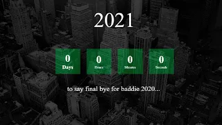 2021 New year animations with HTML and CSS countdown with JavaScript JS Exercises
