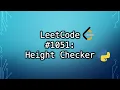 LeetCode - Height Checker