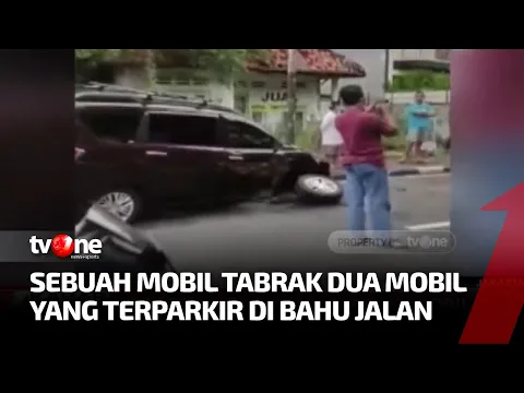Diduga Pengemudi Mabuk, Mobil Tabrak 2 Kendaraan di Bahu Jalan